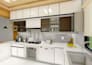 design a functional kitchen layout with photorealistic 3d rendering